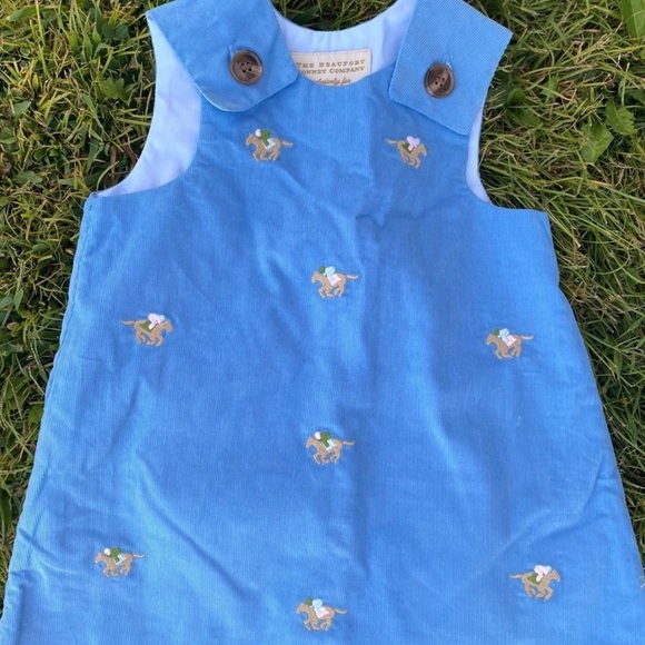 Beaufort Bonnet Jumper Dress Horse Embroidery 18-24 Months TBBC Girls Vintage - Picture 3 of 9